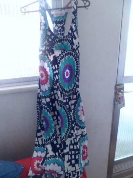 Vestido em viscose mole, estampado , TAM .P